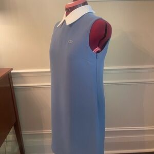 Blue Lacoste dress with white collar